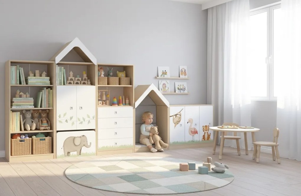 Zestaw mebli do żłobka i przedszkola Blox Nature 1