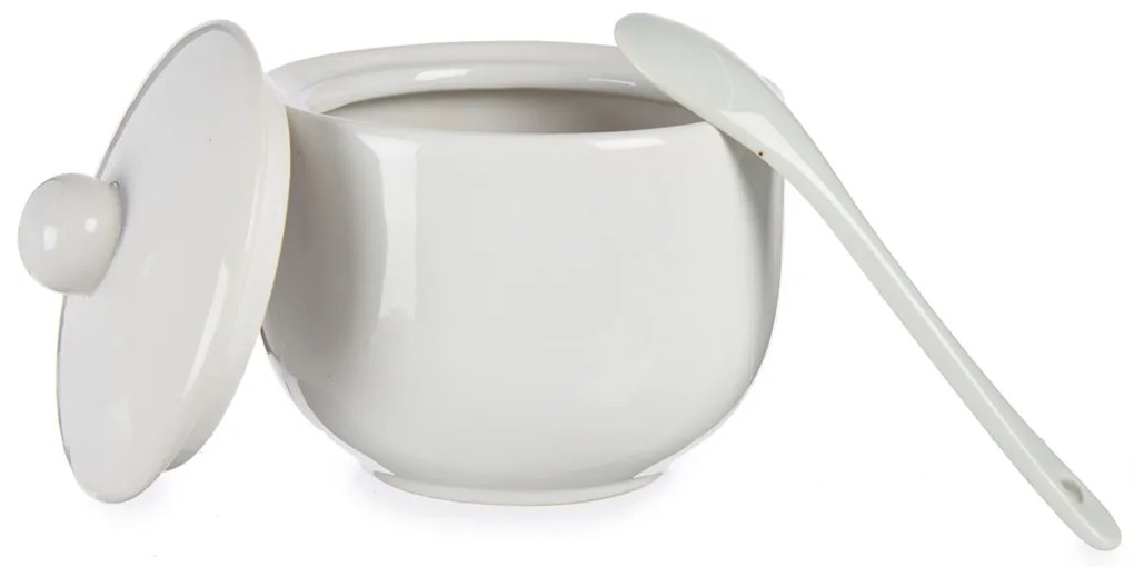 Cukierniczka ceramiczna z łyżeczką