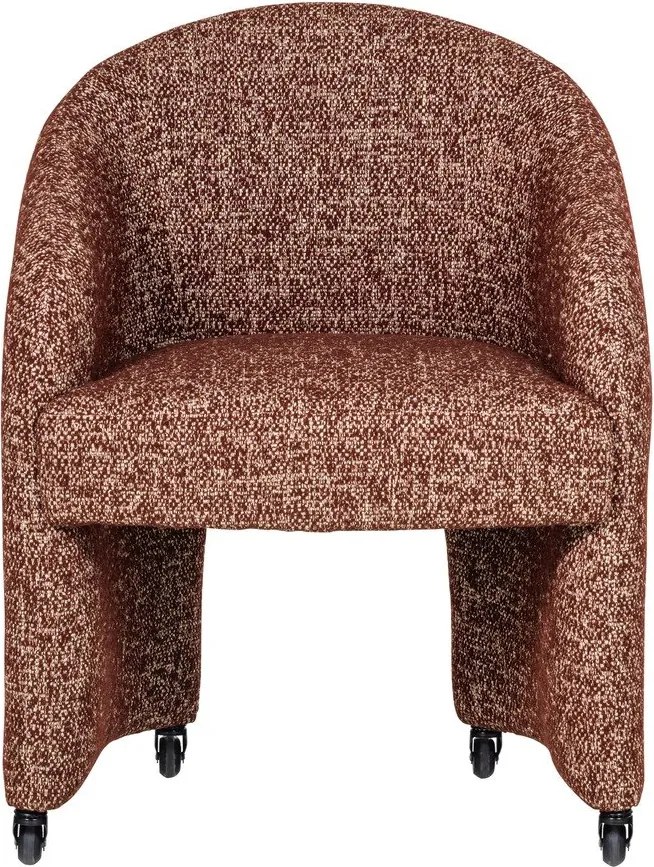 Tapicerowane krzesło biurowe w kolorze terakoty Cordo – WOOOD