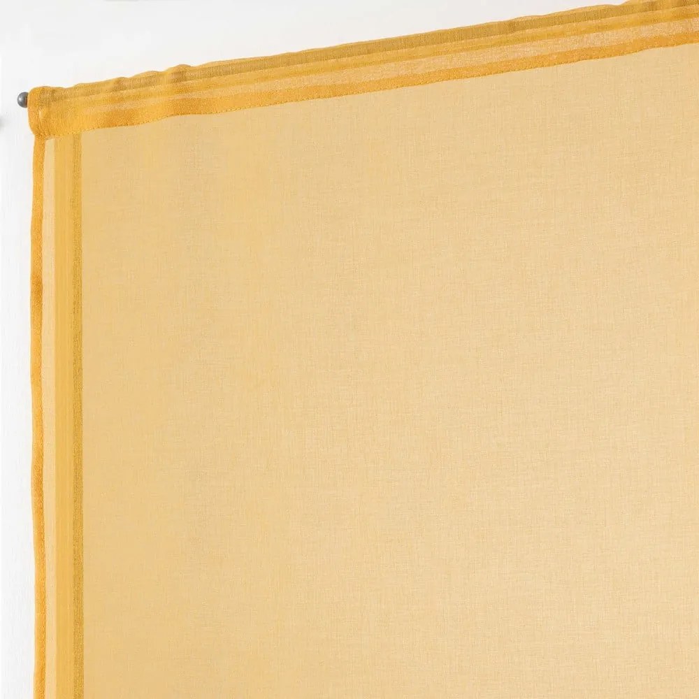 Żółte firanki z woalu zestaw 2 szt. 60x120 cm Sandra – douceur d'intérieur