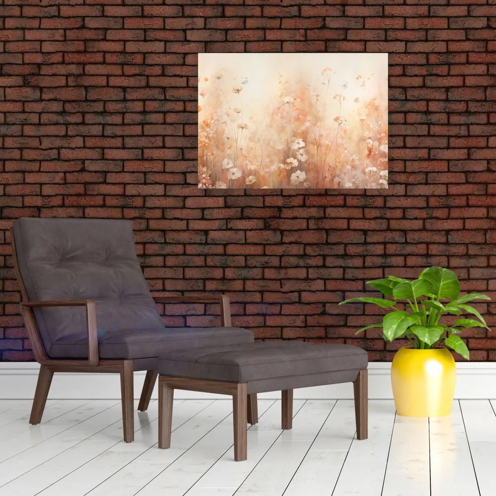 Obraz - Wzór dzikich kwiatów (70x50 cm)