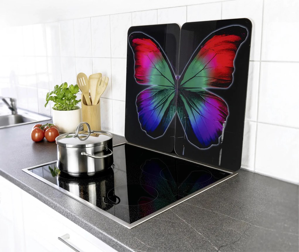 Szklane płyty ochronne BUTTERFLY BY NIGHT - 2 sztuki, WENKO