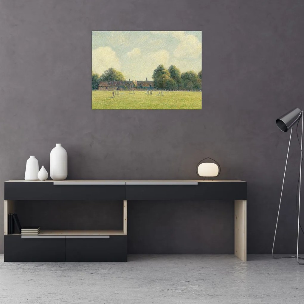 Obraz - Camille Pissarro, Hampton Court Green, reprodukcje (70x50 cm)