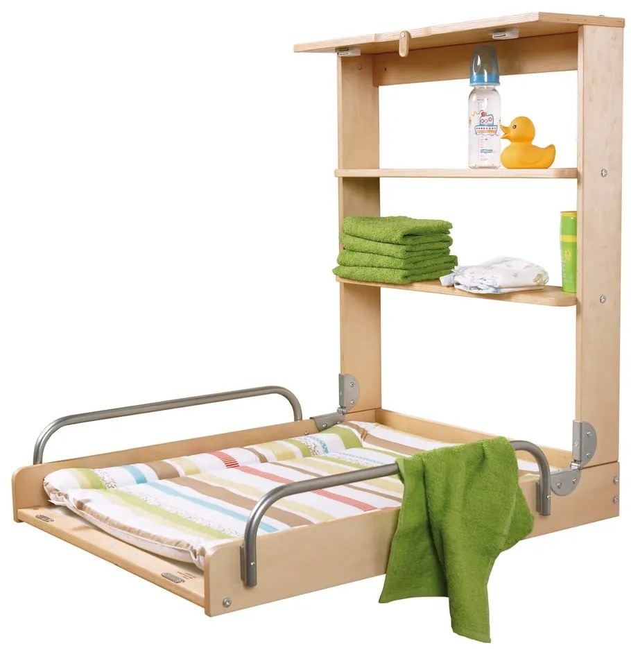 Przewijak wiszący w dekorze buku w naturalnym kolorze Dschungelbaby – Roba