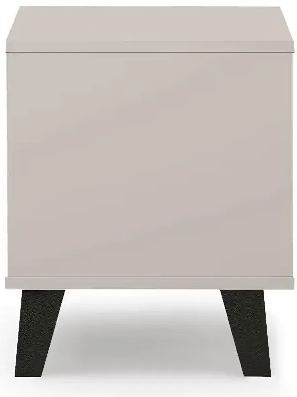 Szafka nocna z półką i szufladą kaszmir + dąb artisan A8-H10