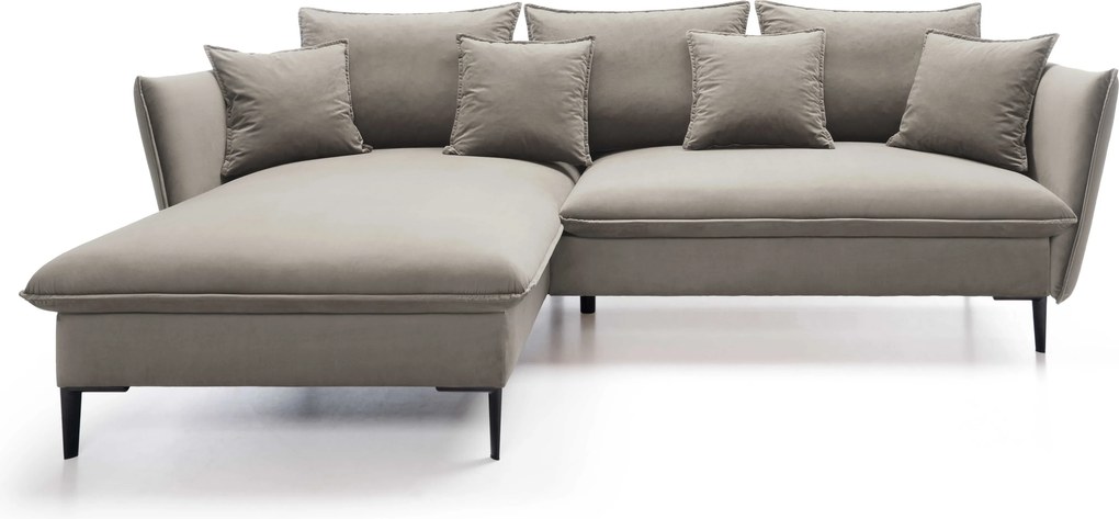 Masseno Narożnik SOLE z funkcją spania i pojemnikiem na pościel Narozniki L, Rozkładana sofa - Brązowy, RIVIERA 16