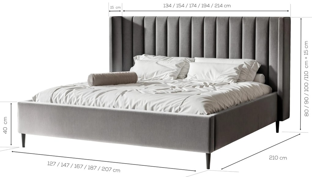 Łóżko sypialniane LATINA SLIM - 140x200