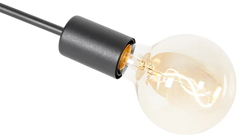 Designerska lampa sufitowa czarna 6-świateł - FacileDesignerski Oswietlenie wewnetrzne