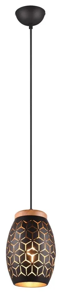 Czarna lampa wisząca ø 15 cm Bidar – Reality