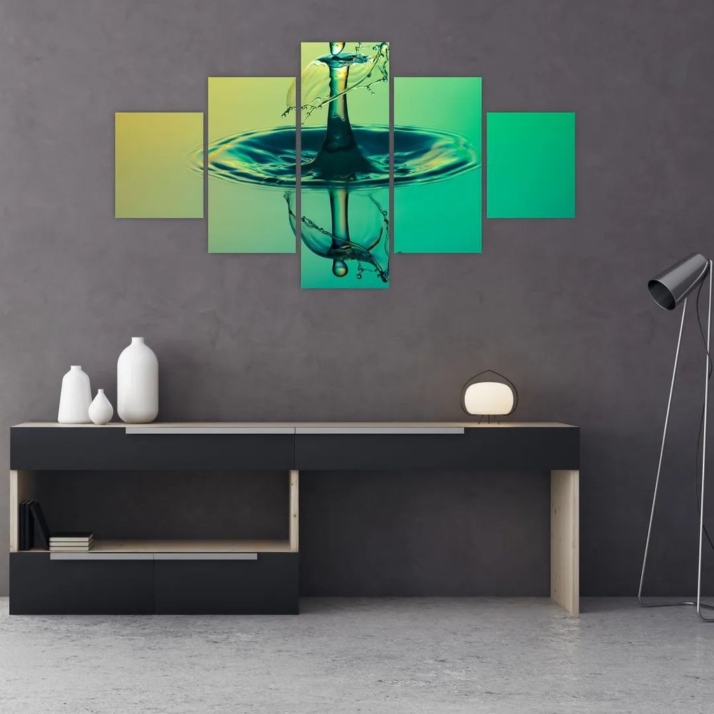 Obraz kropli wody (125x70 cm)