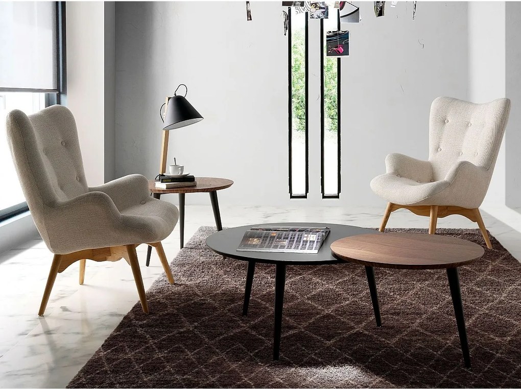 Beżowy fotel materiałowy 5023 ANGEL CERDA