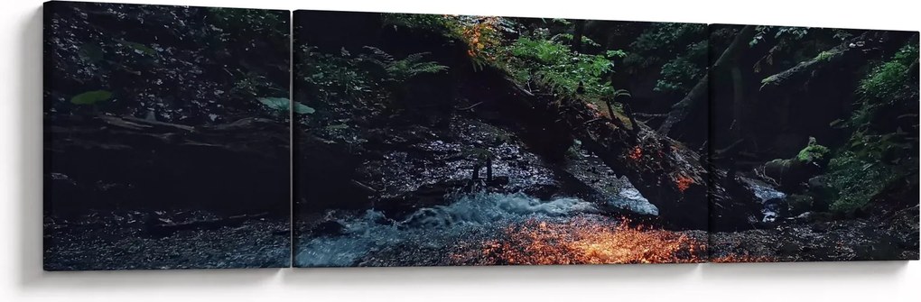 Obraz górskiej rzeki (170x50 cm)