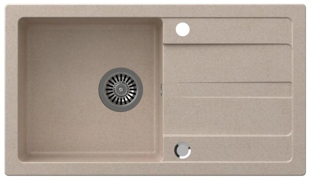 Sapho - Zlewozmywak kuchenny 77x44 cm granit/beżowy