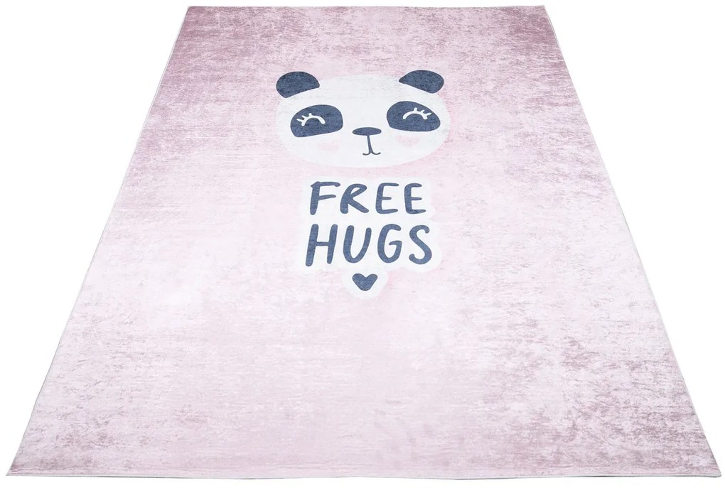 Różowy dywan dziecięcy z misiem Z9-R07