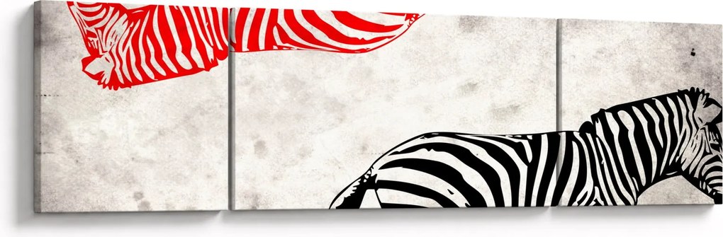 Obraz - Zebry (170x50 cm)