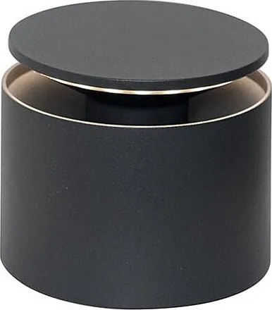 Przenośna i ładowalna, ciemnoszara lampa stołowa LED typu push-up