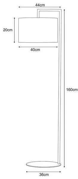 Czarna lampa podłogowa z ażurowym kloszem - A553 Omono 4X