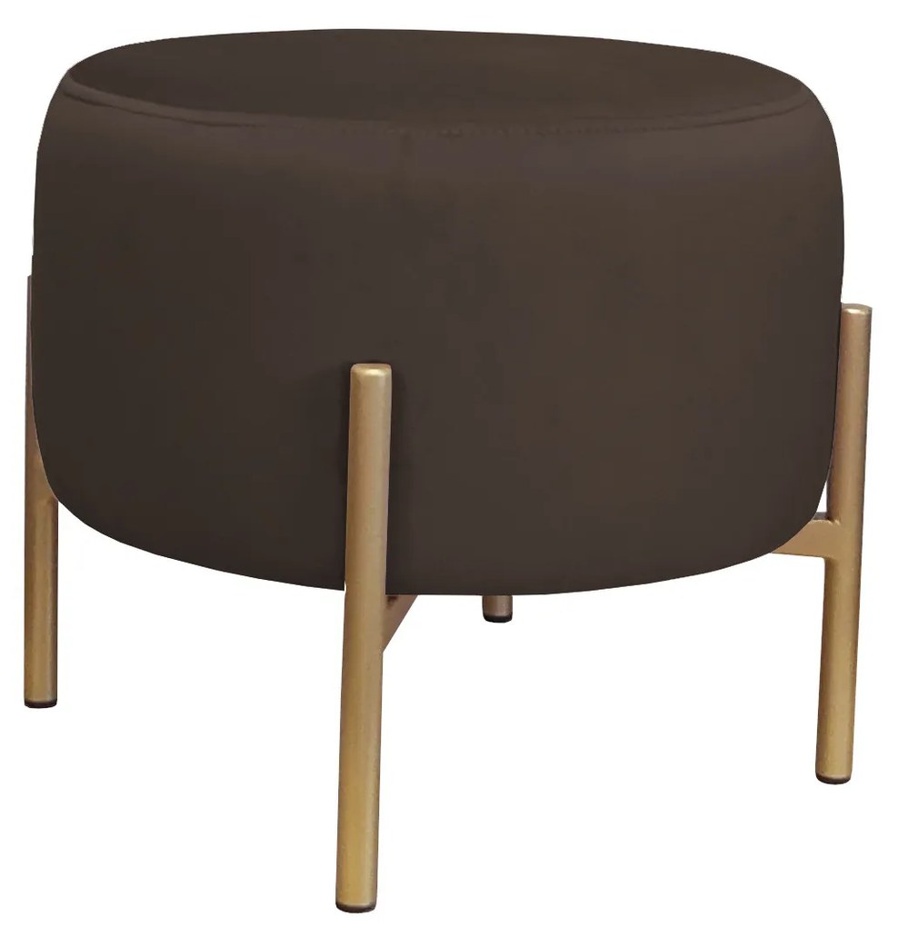 Pufa OLA LOFT ławka podnóżek metal złota MG05