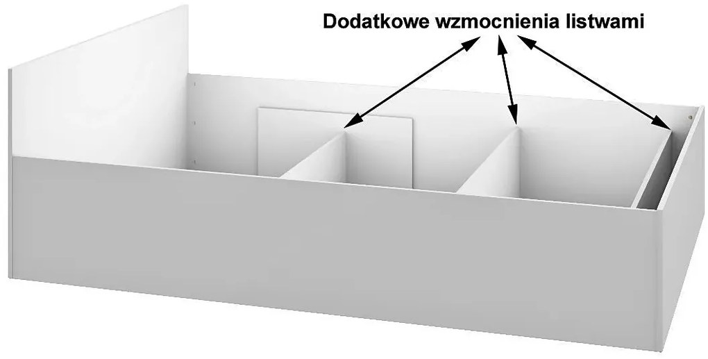 Łóżko Z Pojemnikiem I Podnoszonym Stelażem 120X200 Dąb Sonoma Teriena 3X