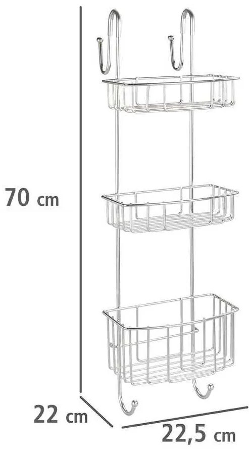 Półka łazienkowa pod prysznic CADDY OLESI MATT, trzypoziomowa, WENKO