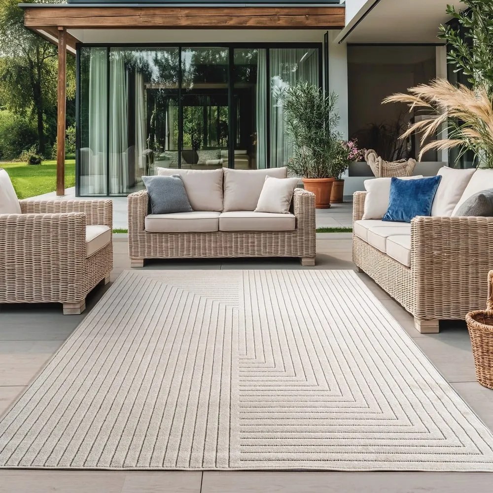 Kremowy dywan odpowiedni na zewnątrz 120x170 cm Nova 1202 – Ayyildiz Carpets