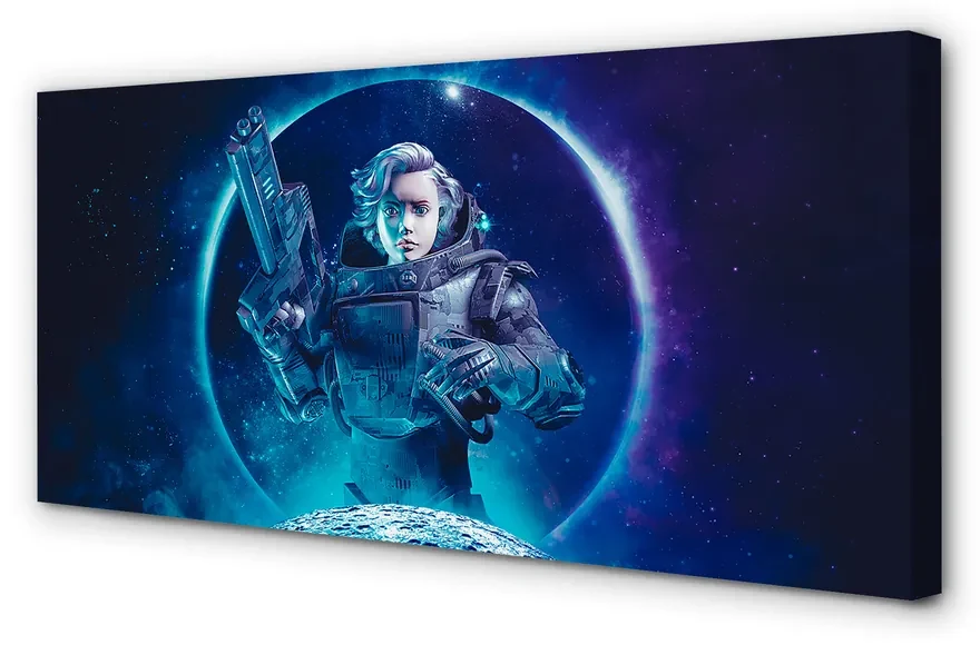 Obraz na płótnie Kosmos kobieta księżyc