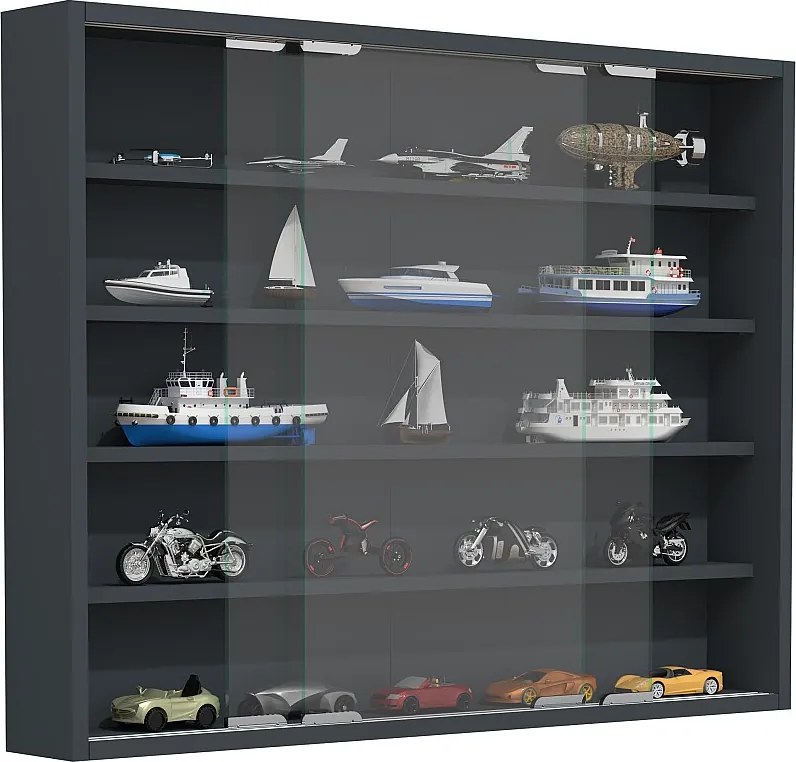 Wiszący wyświetlacz ścienny szafki szklanej Agisa L