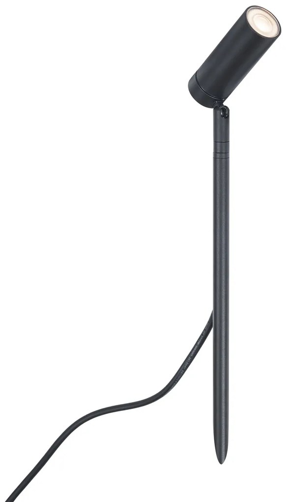 Zewnetrzna Reflektor wbijany czarny 40 cm z LED, regulowany IP65, z przewodem i wtyczką - Carl Nowoczesny Oswietlenie zewnetrzne