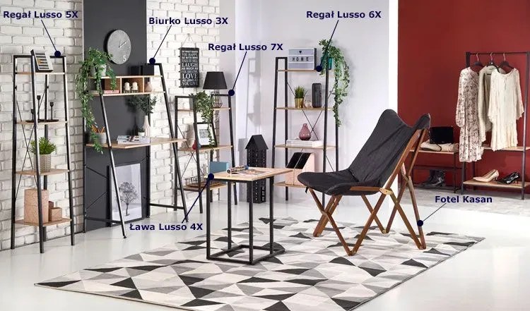 Loftowy regał L9-G05