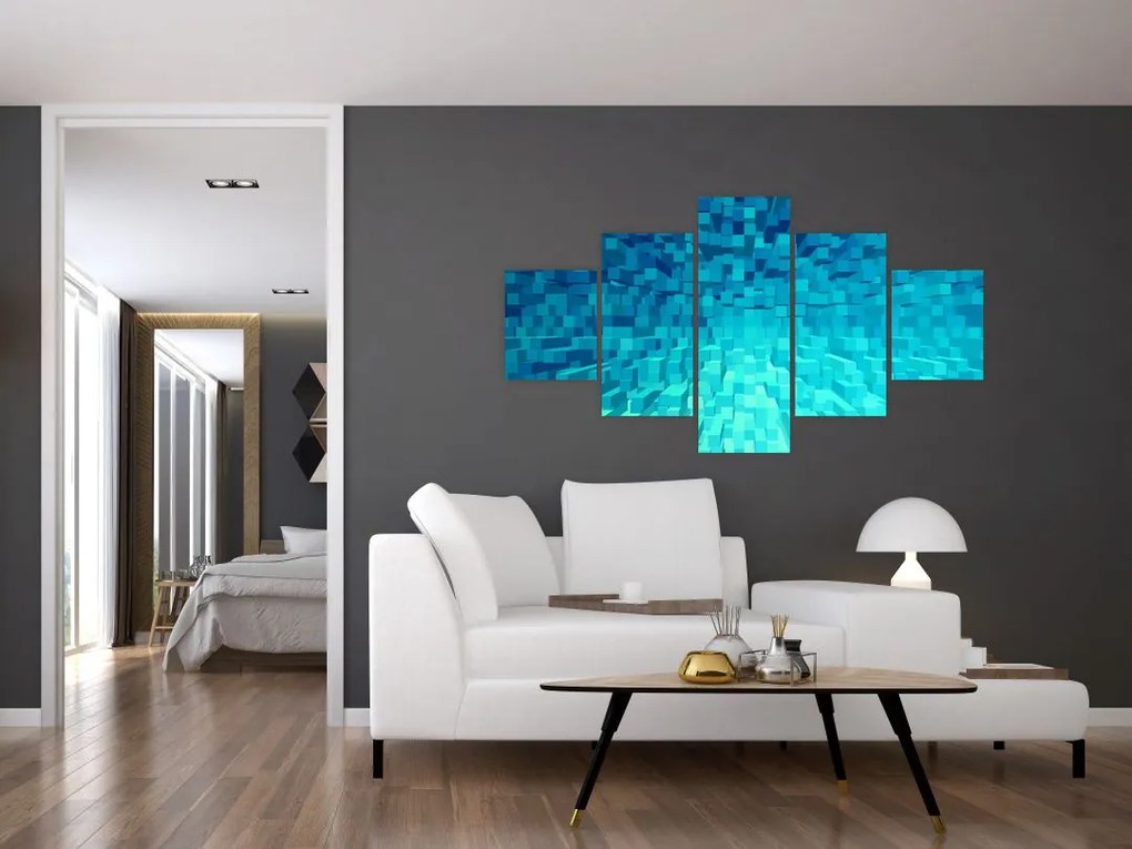 Obraz - abstrakcyjne kostki (125x70 cm)