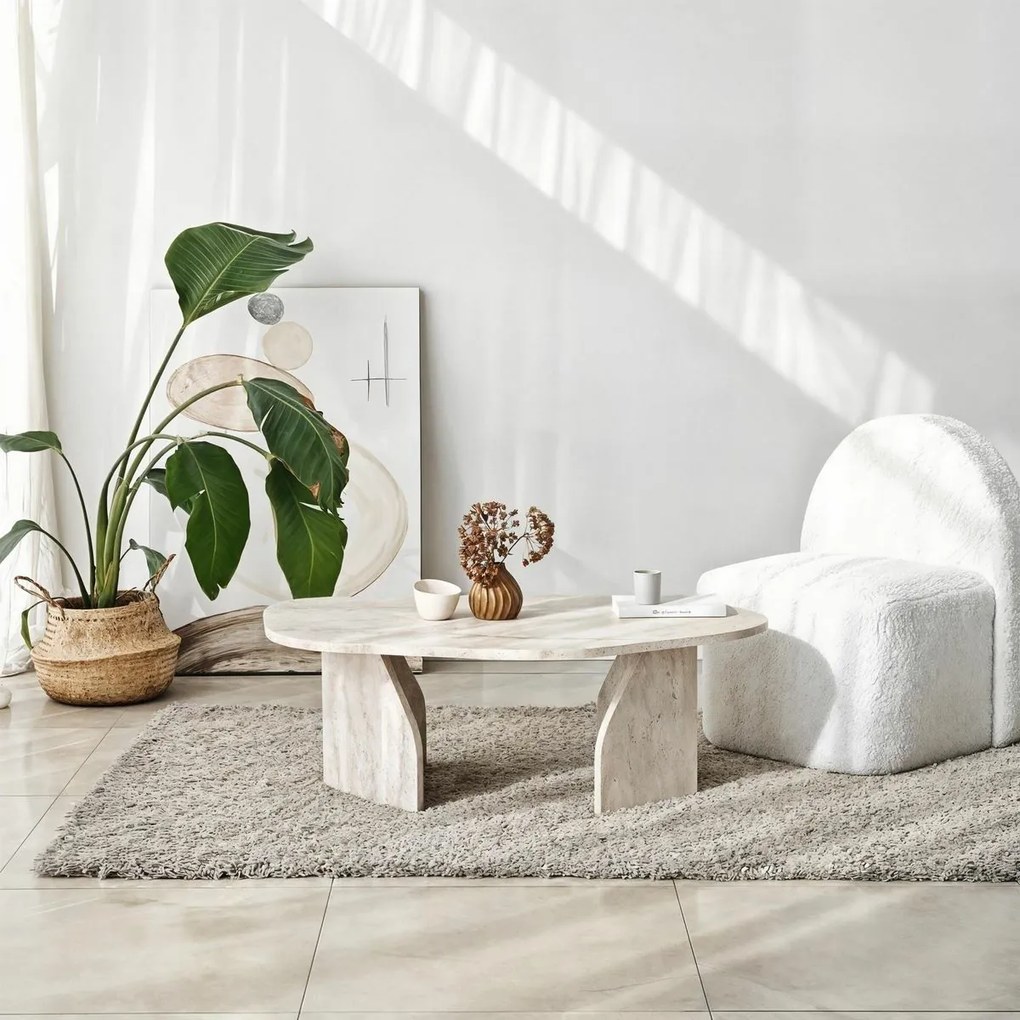 Stolik konferencyjny Rock Travertine