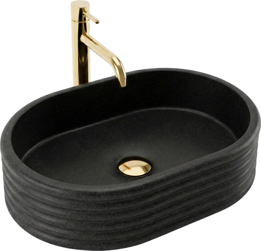 Umywalka nablatowa Rea Nicoletta Black