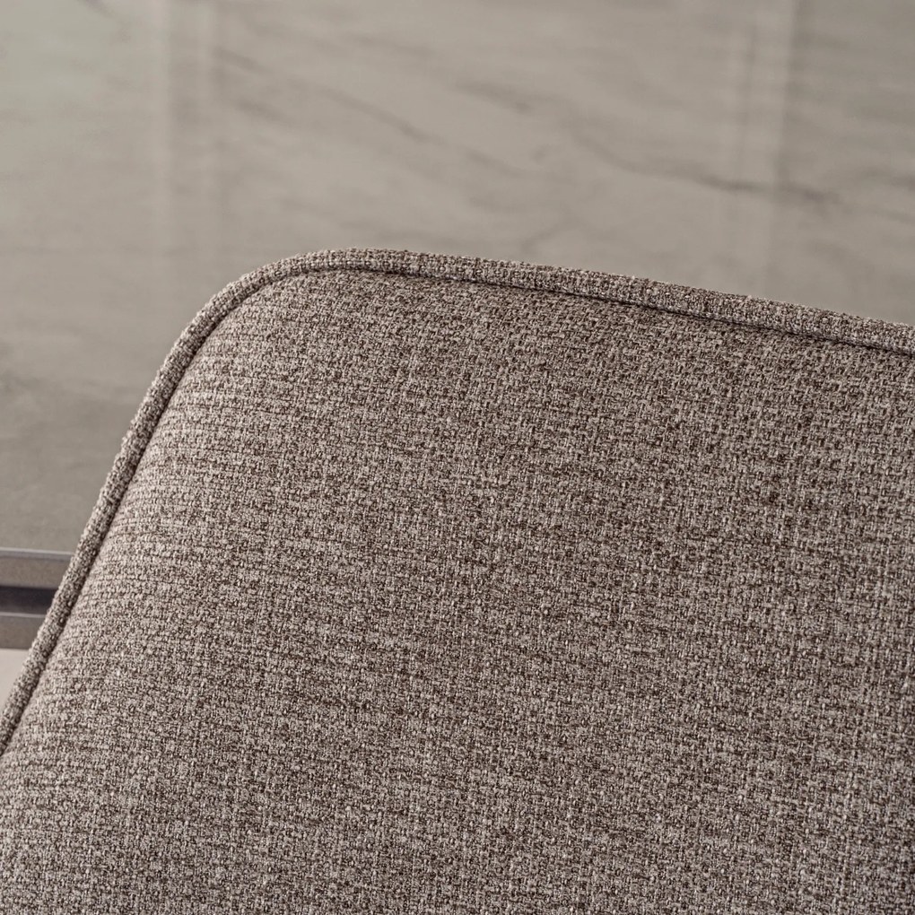 Krzesło Tapicerowane do Salonu PALMA Cappuccino Nowoczesne