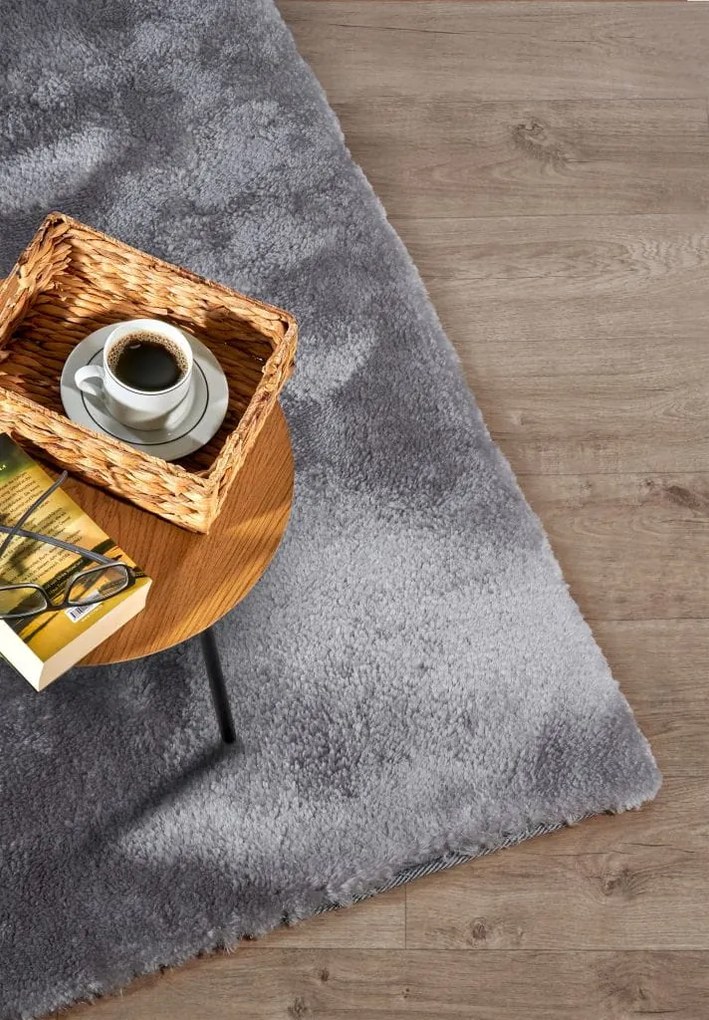 Dywan Cosy Shaggy Szary Elle Decoration – miękki, wysoki włos 200 cm x 290 cm Certyfikat Oeko-Tex