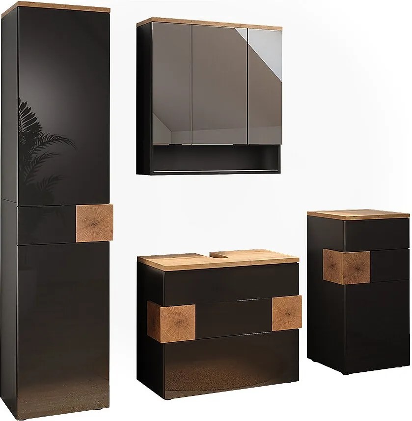 Zestaw mebli łazienkowych antracyt 70x37x64.5 eden