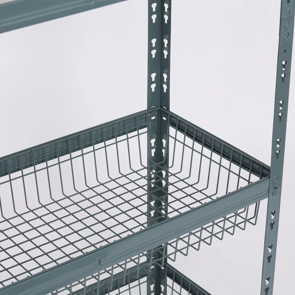 Kosz druciany do regału, 886 x 386 x 120 mm