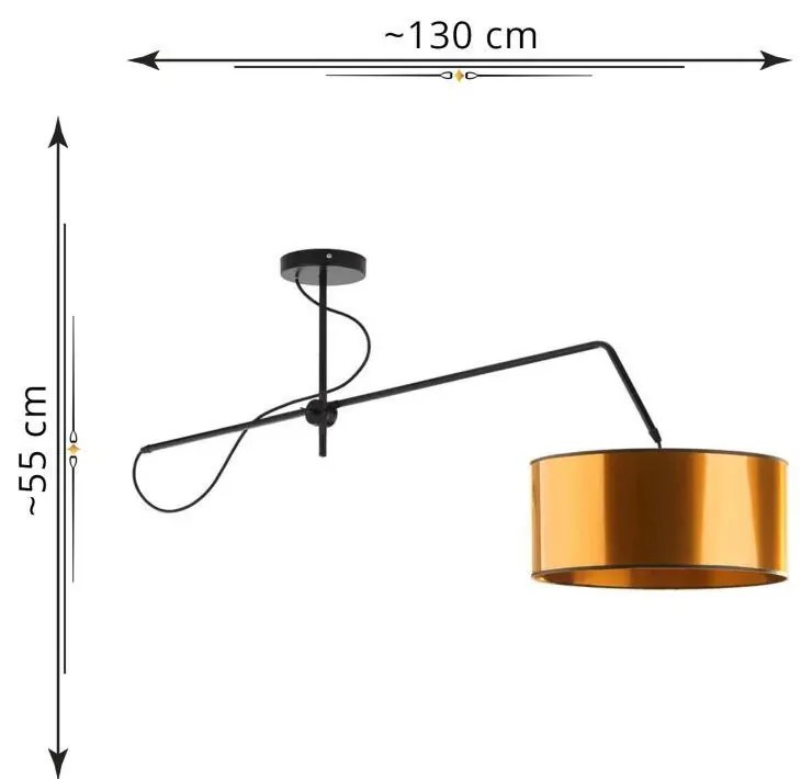Miedziana lampa wisząca glamour z regulacją - EX242 H1-L34