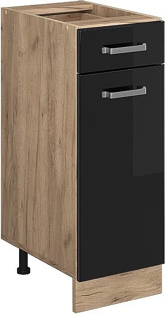Szafka dolna do kuchni czarny wysoki połysk 30x46x81.6 r-line