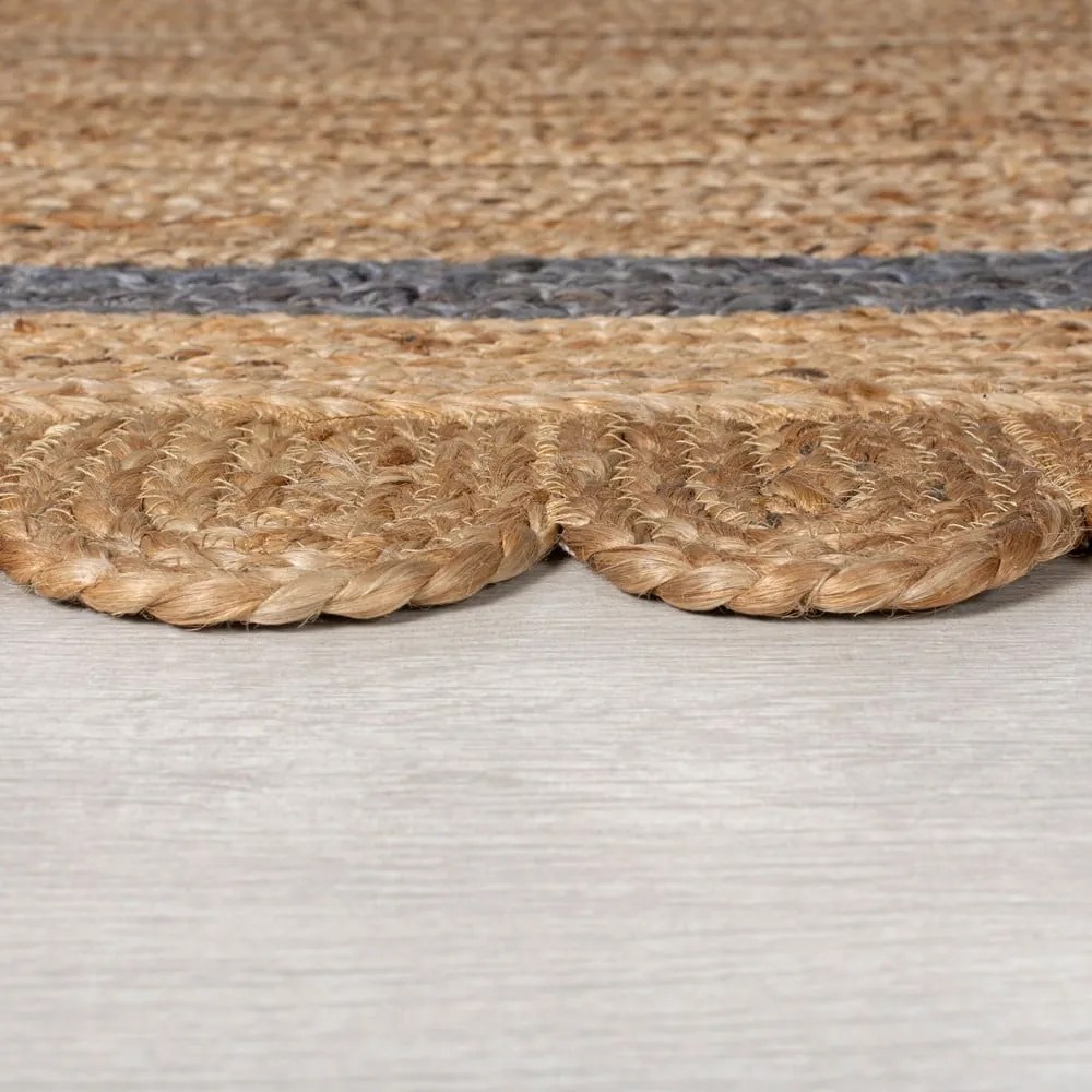 Szaro-naturalny dywan z juty tkany ręcznie 160x230 cm Grace Grey – Flair Rugs