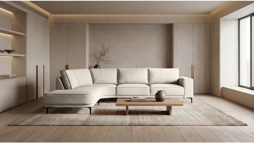 Kremowy narożnik (lewostronny) Copenhagen – Scandic