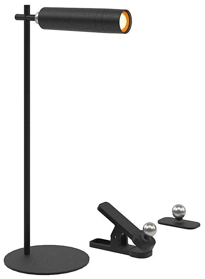 LED magnetyczna lampa stołowa 3W 5V 4000K 1500 mAh czarna, ściemnialna