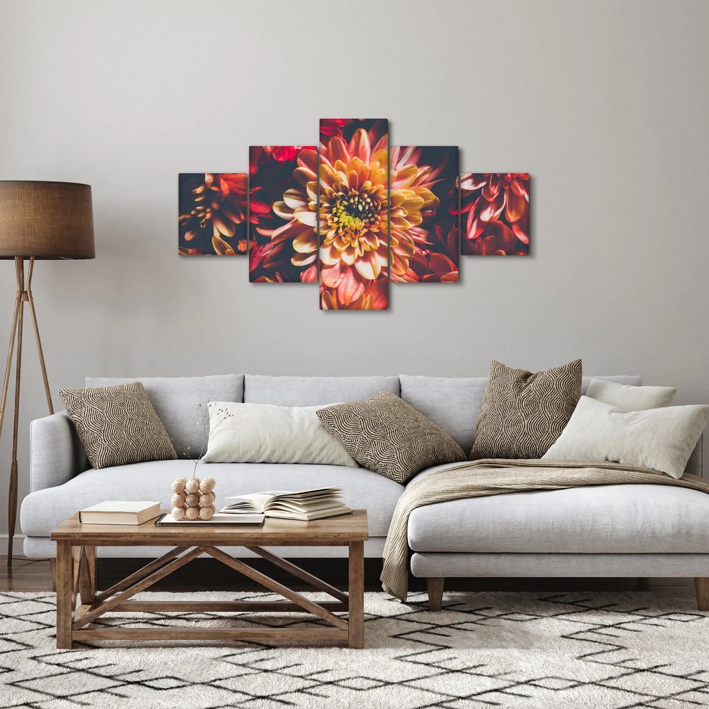 Obraz - Chryzantemy (125x70 cm)