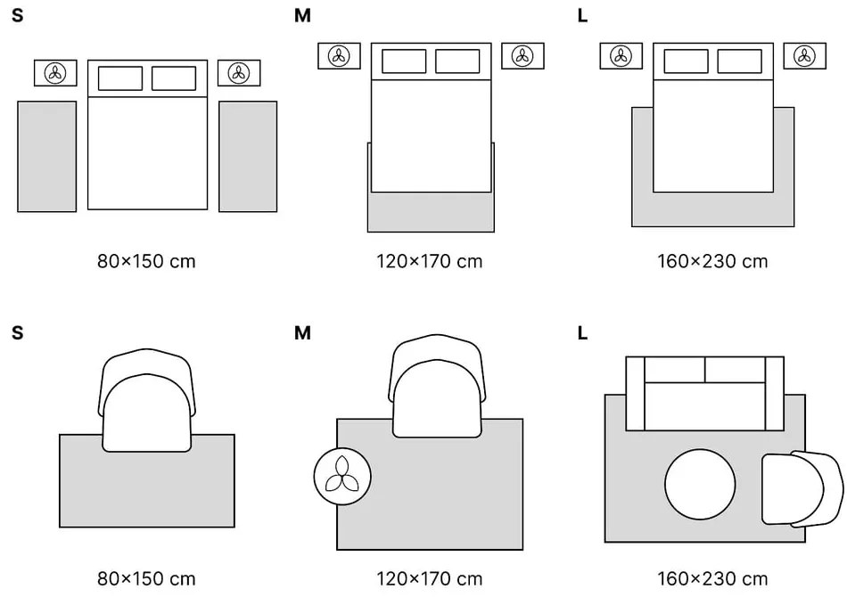 Biało-czarny dywan 80x150 cm Routa – Universal