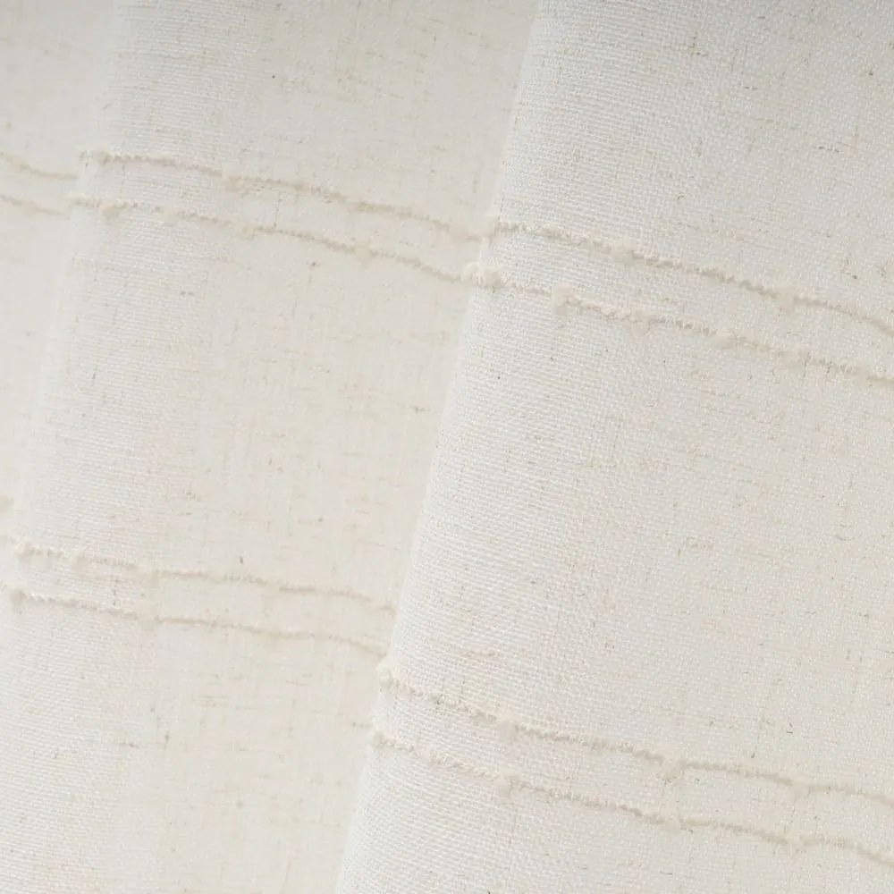 Beżowa zasłona z mieszanki lnu 140x260 cm Nodes – Casa Selección