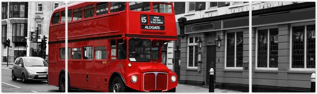 Obraz - Londyn z autobusem (170x50 cm)