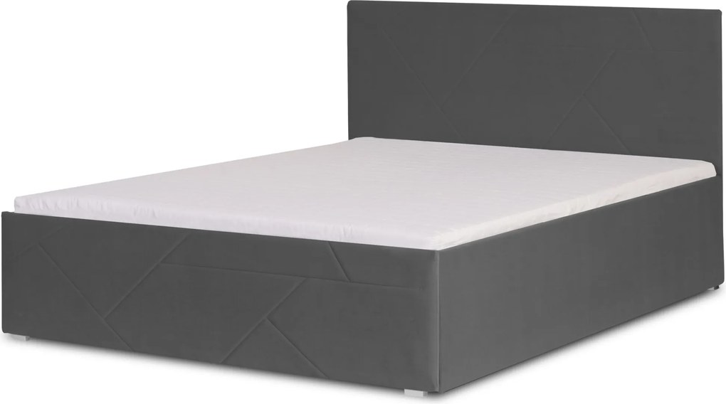 Łóżko TONY 120x200 cm Zielony oliwkowy Z materacem