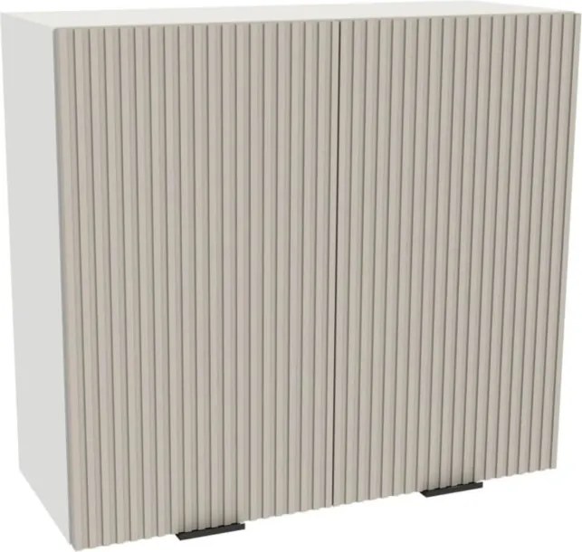 Zestaw Mebli Kuchennych MODERN 170 cm Kaszmir/Biały Ryflowany Nowoczesny