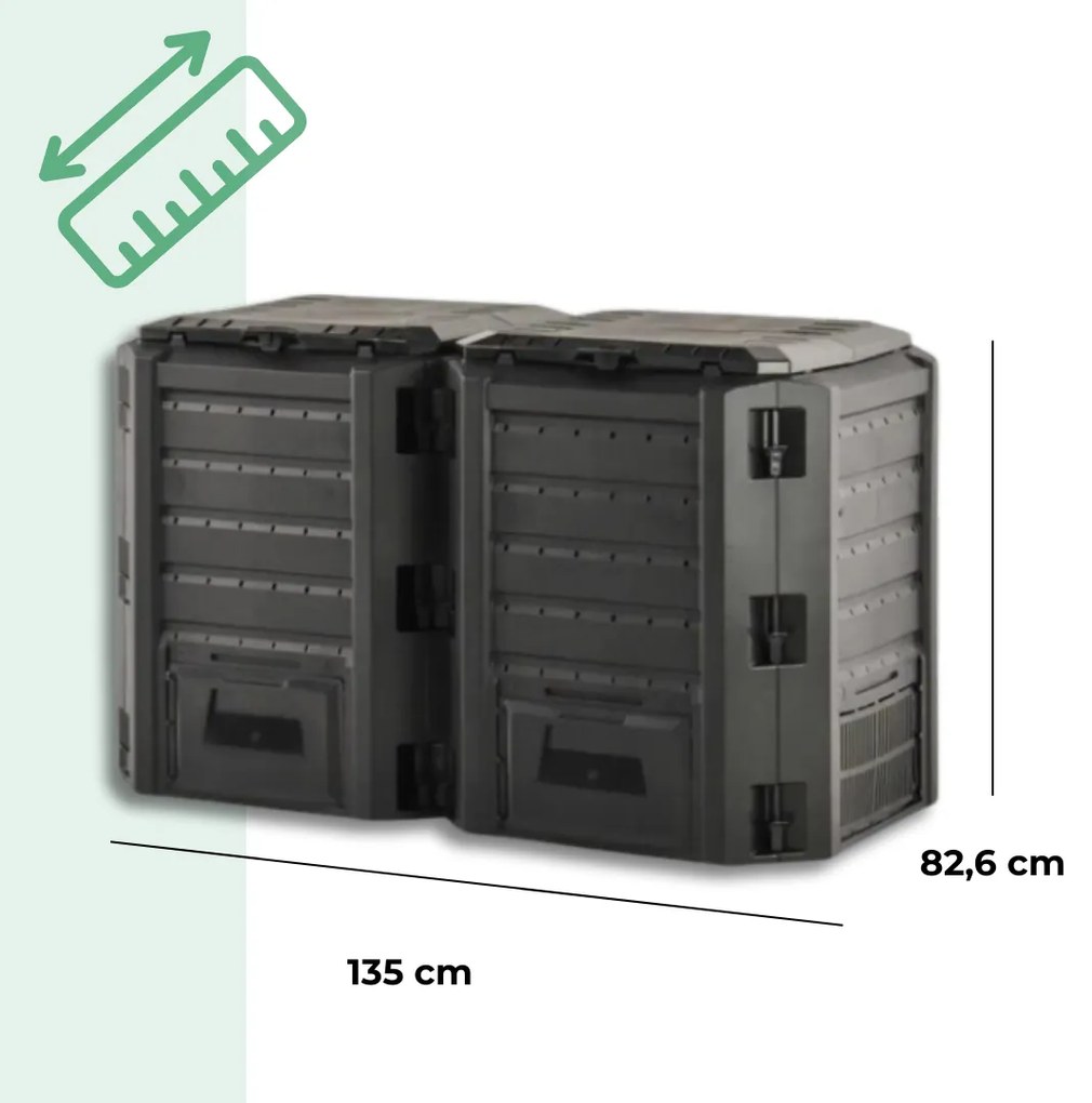 Prosperplast Kompostownik ogrodowy - Compogreen 800 l czarny
