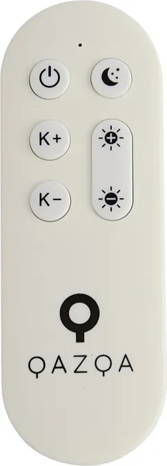 Inteligentna lampa sufitowa beżowa 35 cm z LED i pilotem - Flat Drum