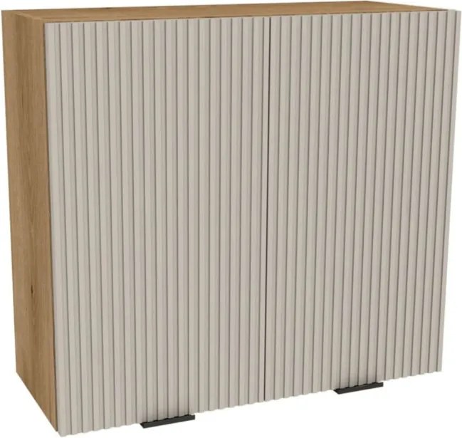 Zestaw Mebli Kuchennych MODERN 170 cm Kaszmir/Dąb Ryflowany Nowoczesny